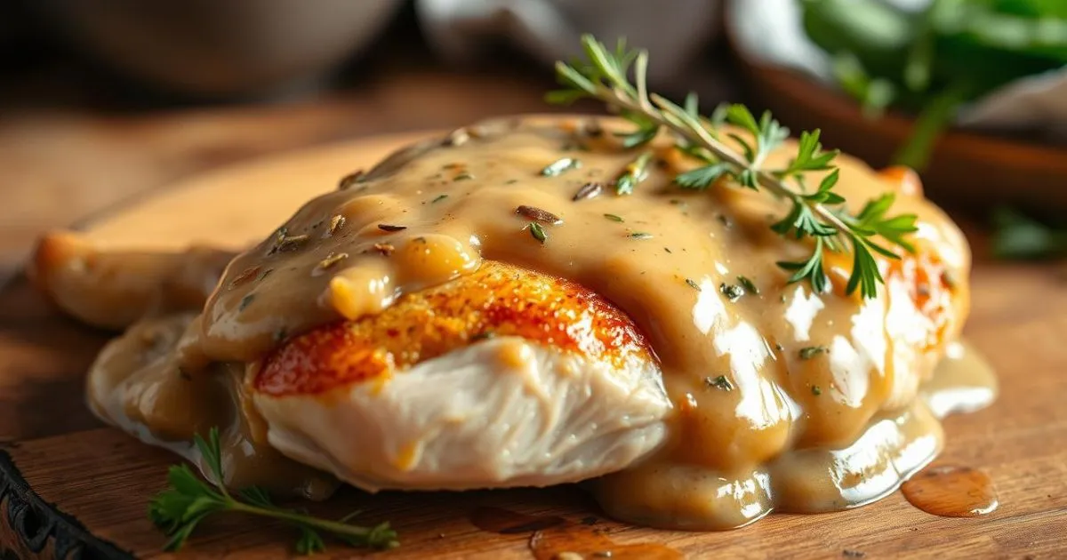 smothered chicken breast