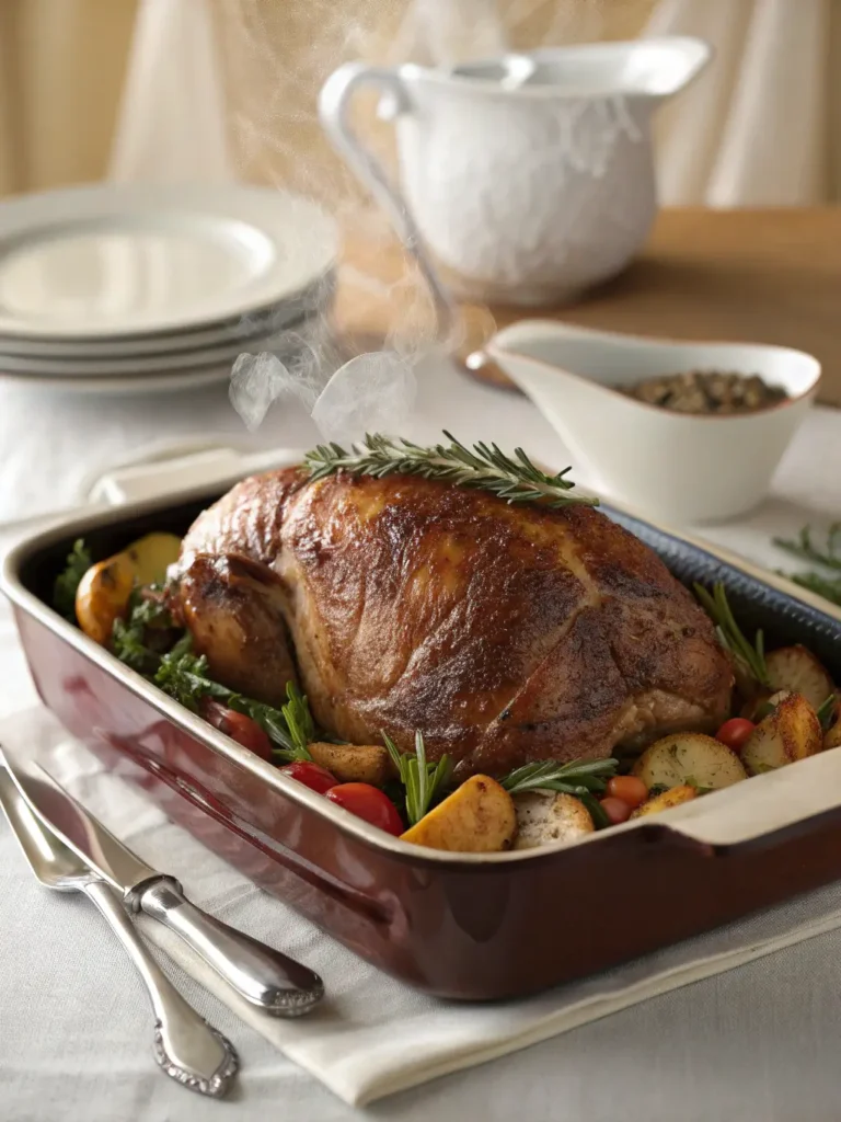 cooking a roast in the oven