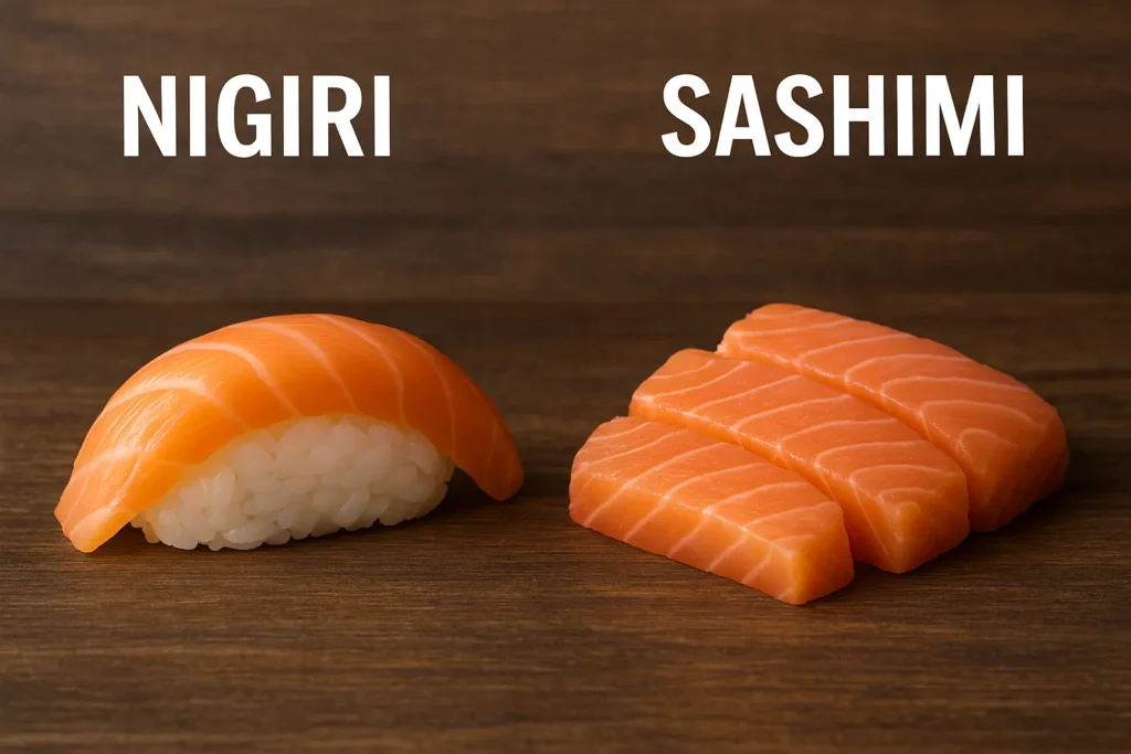 nigiri vs sashimi