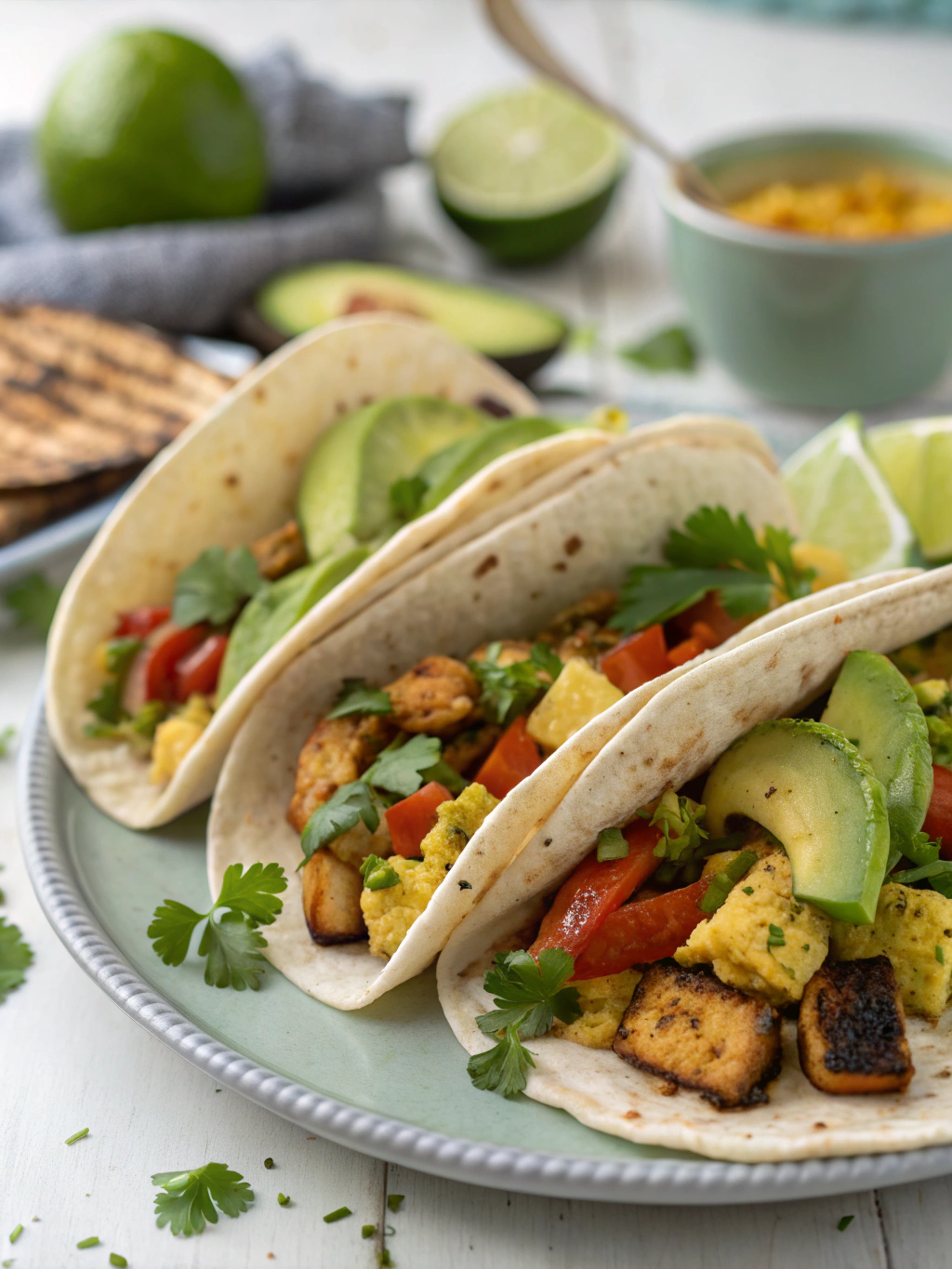 Ingredients for Vegan Breakfast Tacos, VEGAN BREAKFAST TACOS, vegetarian breakfast tacos,
plant based breakfast,
best plant based breakfast,
plant based breakfast easy,
vegan breakfast taco