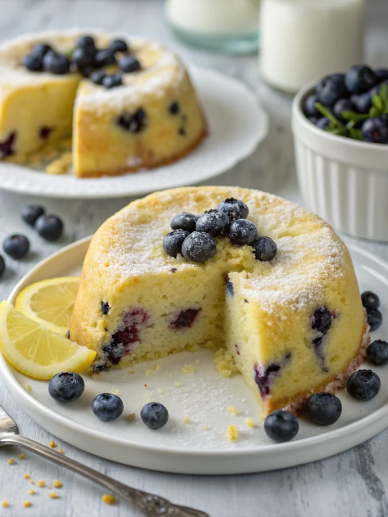 sugar free lemon blueberry pudding cake from scratch, sugar free lemon blueberry pudding cake from scratch, sugar-free dessert, low carb cake, lemon blueberry recipe